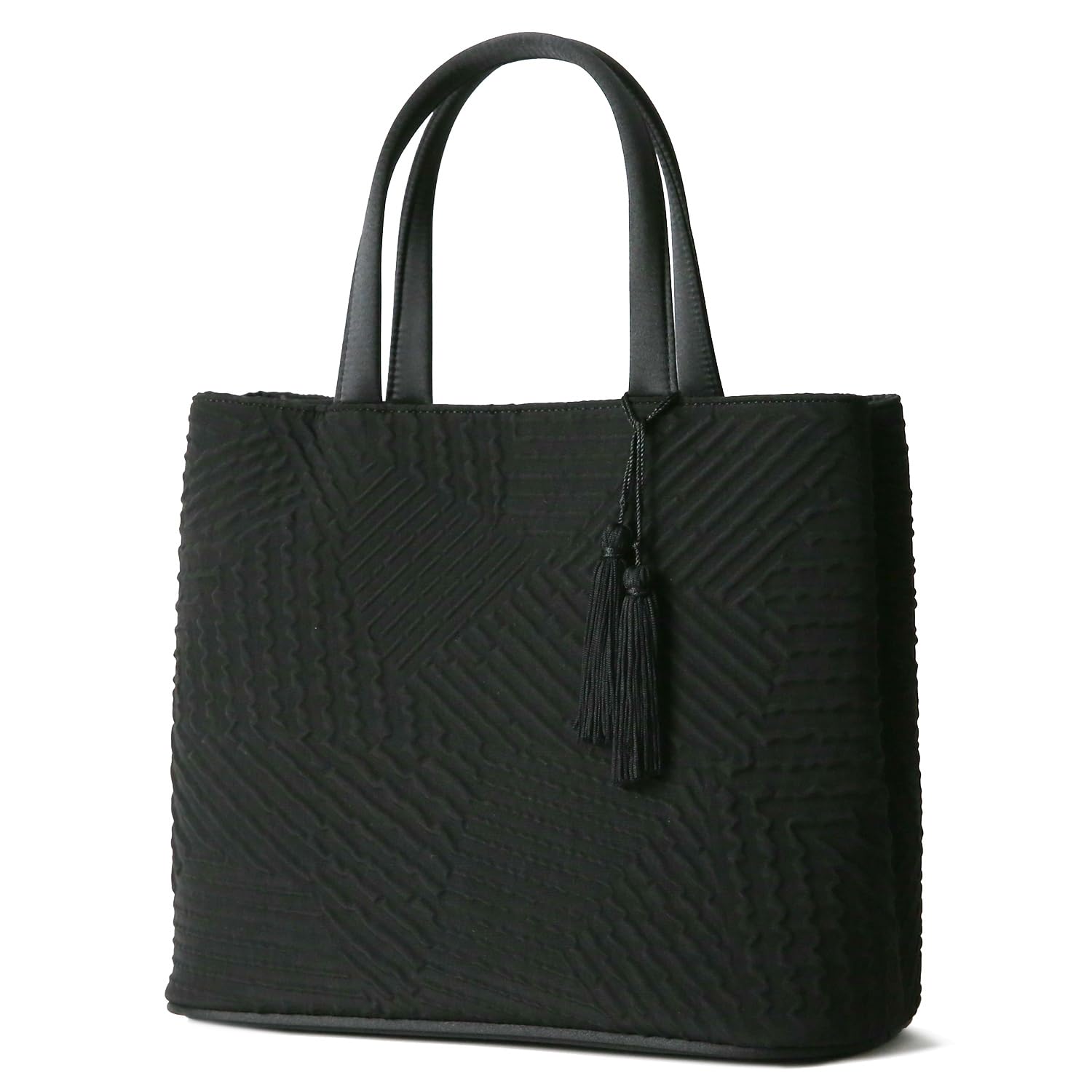

Black formal tote for made in for ceremonial entrance graduation geometric bag with tassels iw60479 [Iwasa] bag, bag, women, Japan, black, large,