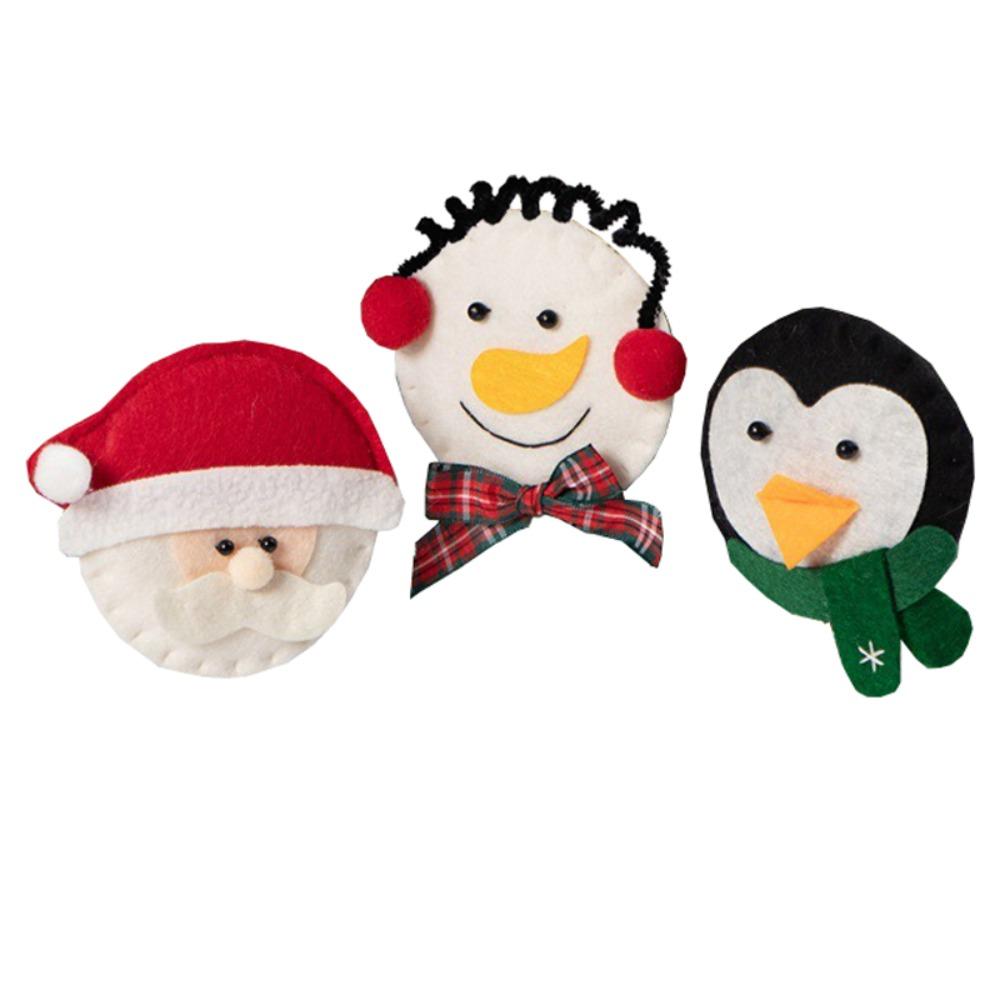 

3Pcs Mini Santa Claus Pendant Cartoon Snowman Hanging Pendants Christmas Hanging Pendant Christmas белый