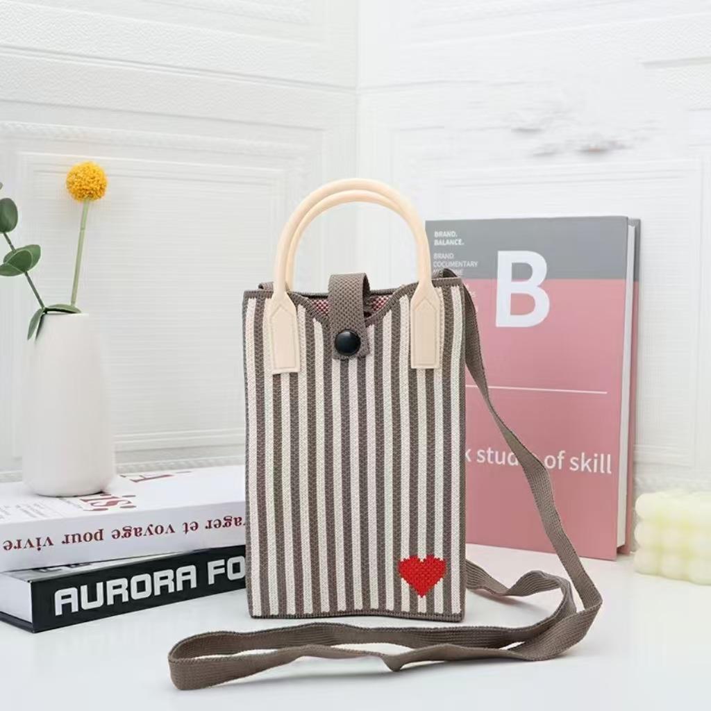 Korean Style Knitted Mini Crossbody Phone Bag – Women's Small Square Handbag