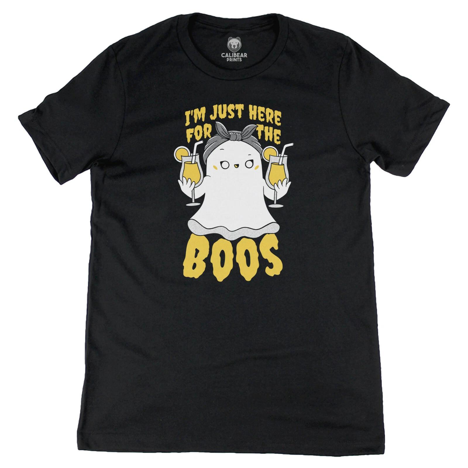 I m Just Here for the Boos Halloween Graphic Art Tee Novelty Funny T-T-Shirt M