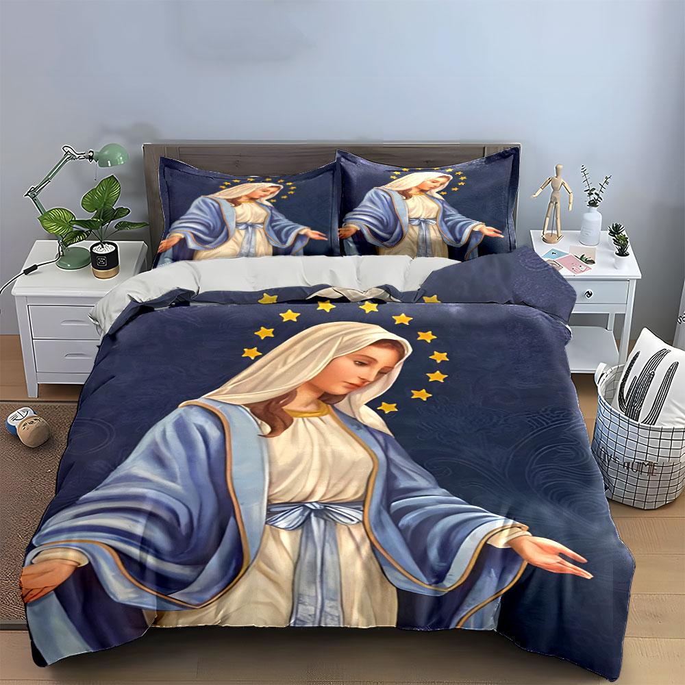 Religious Figure with Stars. Bedding Sets Duvet Cover Sets Duvet Covers Pillowcases(1 * Duvet Cover 2 * Pillowcases Without Duvet Insert)