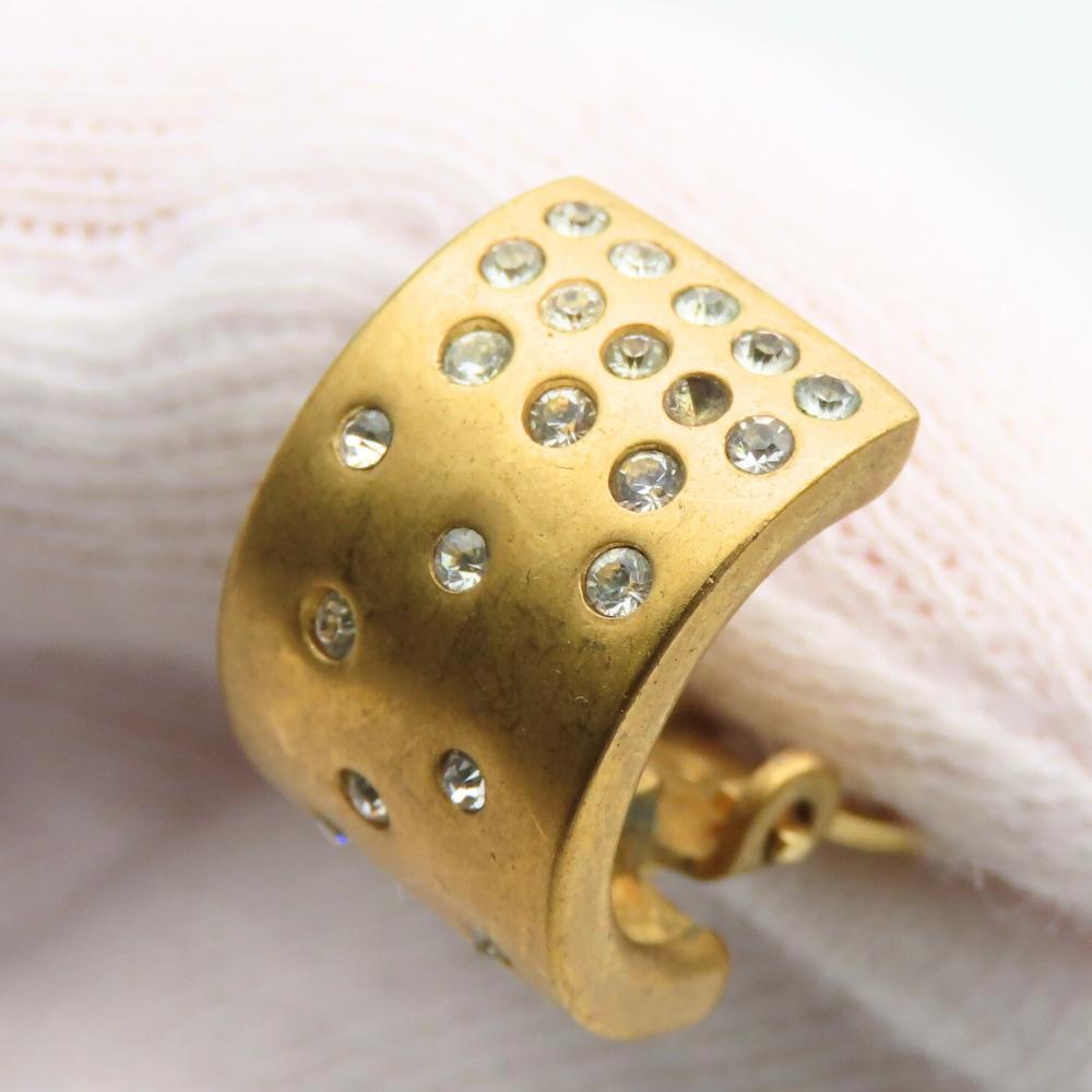 Used SWAROVSKI Earring metal/Rhinestone 7.8g Gold Plating