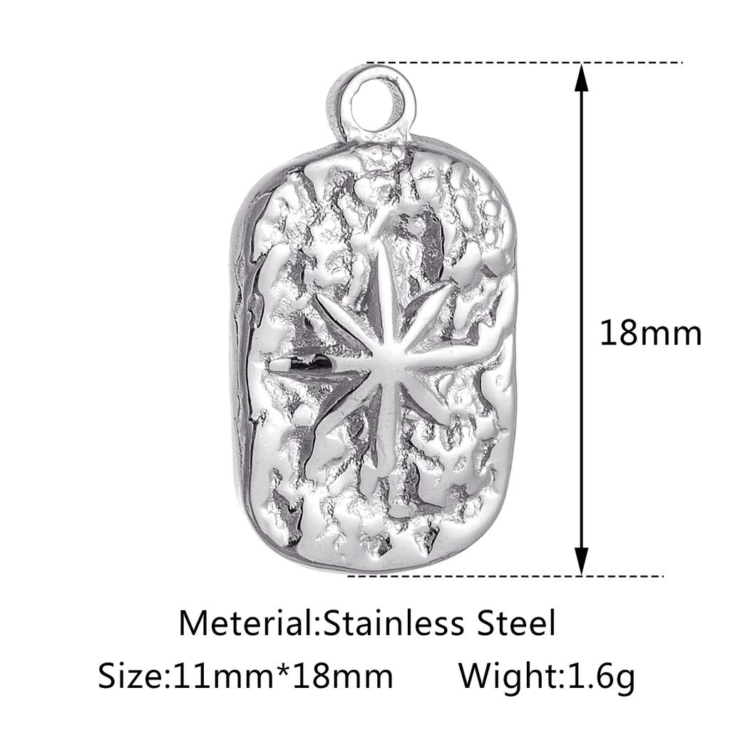 3pcs/Lot Stainless Steel Casting Sunburst Sun Moon Star Charms Pendant For DIY Necklace Bracelet Earrings Jewelry Accessories