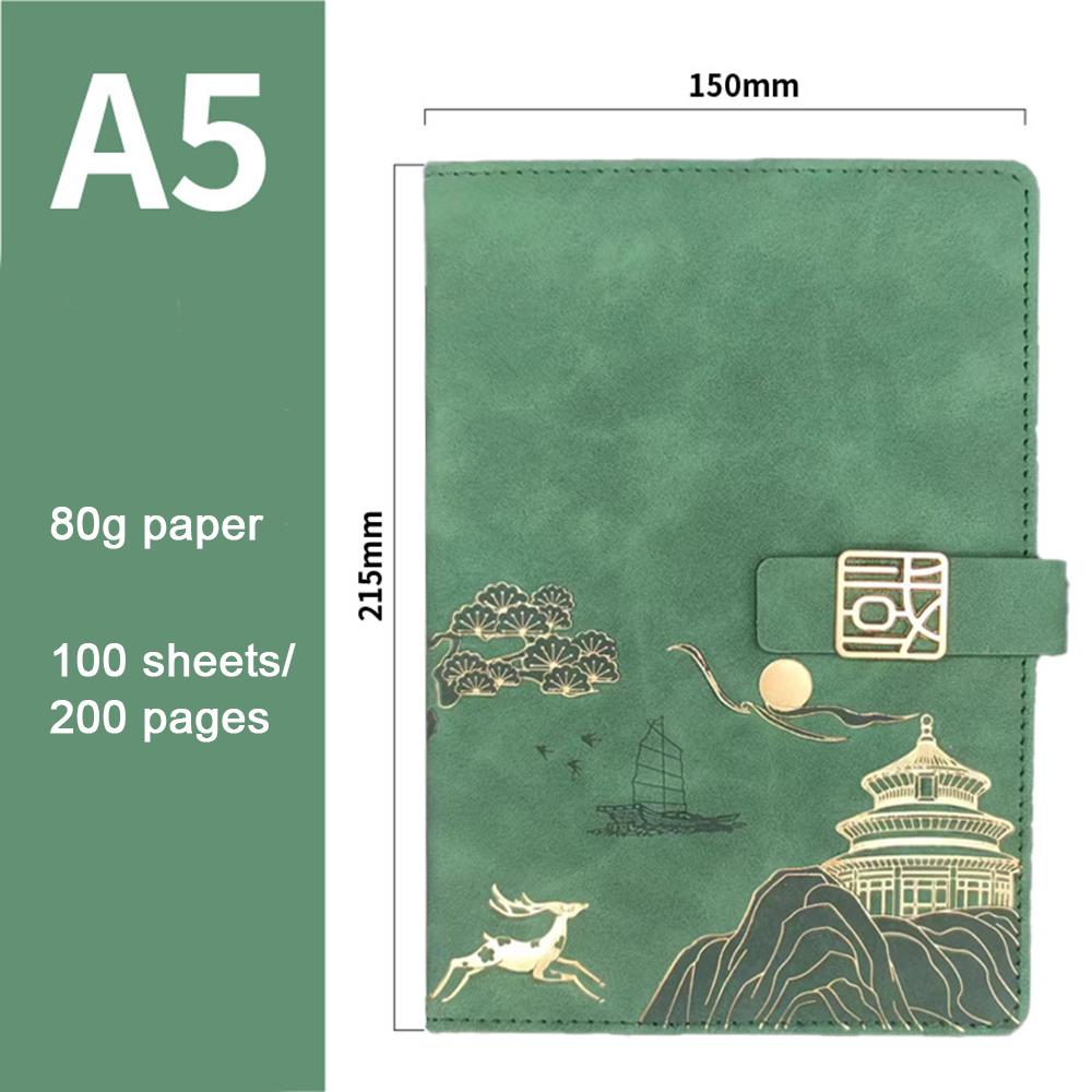 

(Логотип можно выгравировать) Утолщенный твердый блокнот А5, записная книжка для деловых встреч, студенческий дневник с пряжкой, дневник путешествий, книга выдержек, блокнот A5