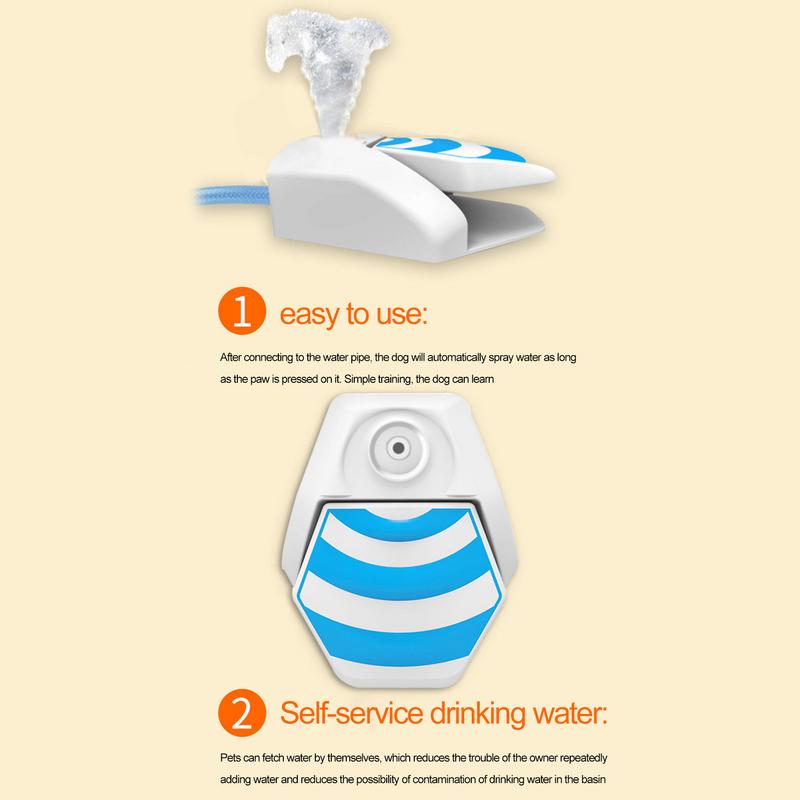 Podajnik wody dla psa na zewnątrz Fontanna wodna dla kota Pies Krok Spray Pedał Automatyczny dozownik wody o dużej pojemności
