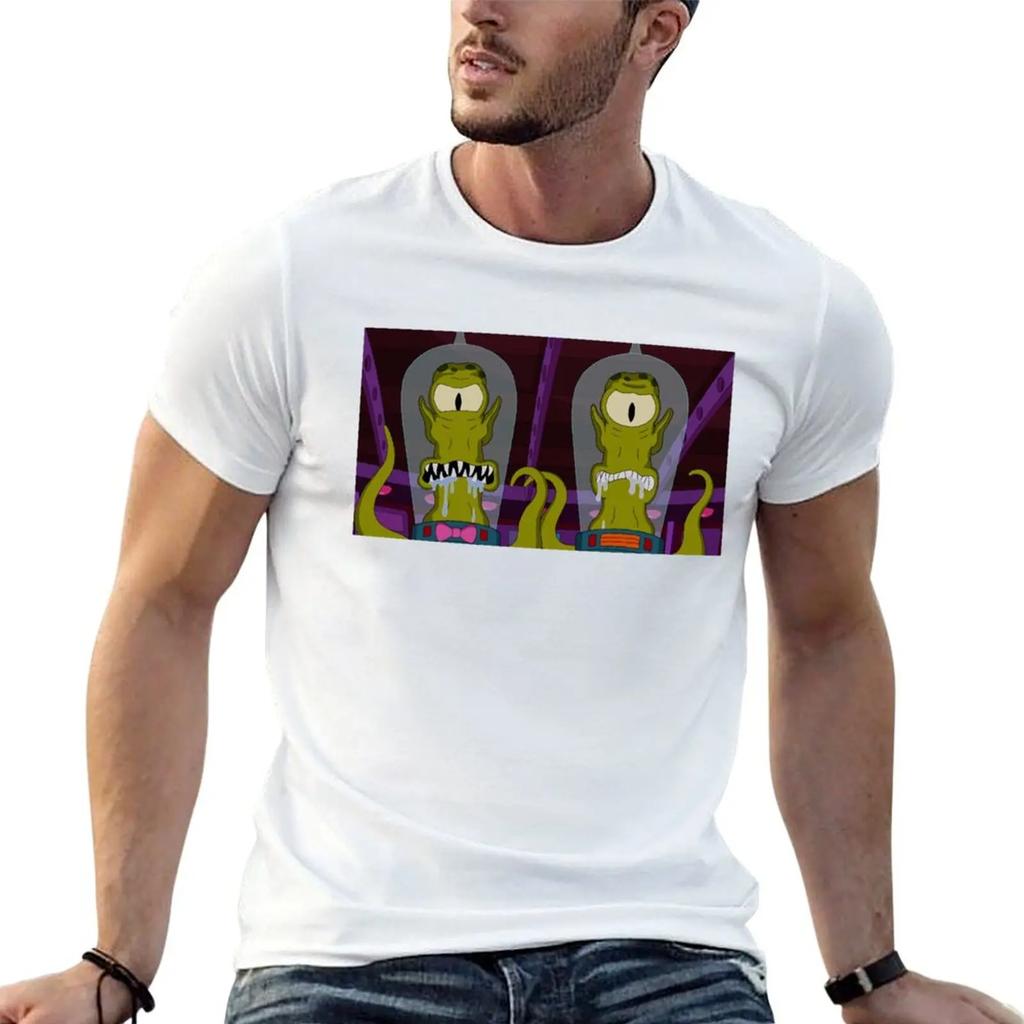 Kang and Kodos TShirt anime heavyweights plus size tops mens graphic tshirts anime
