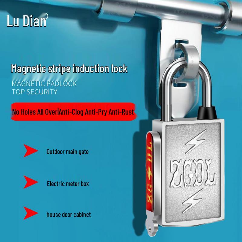 Keyless Magnetic Induction Padlock with Anti-Pick & Anti-Pry Features