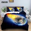 3D Boys Teens Football Comforter Cover Set Queen Size Soccer Ball Duvet Cover Polyester Bedding Set 2/3pcs Soft Twin Quilt Cover