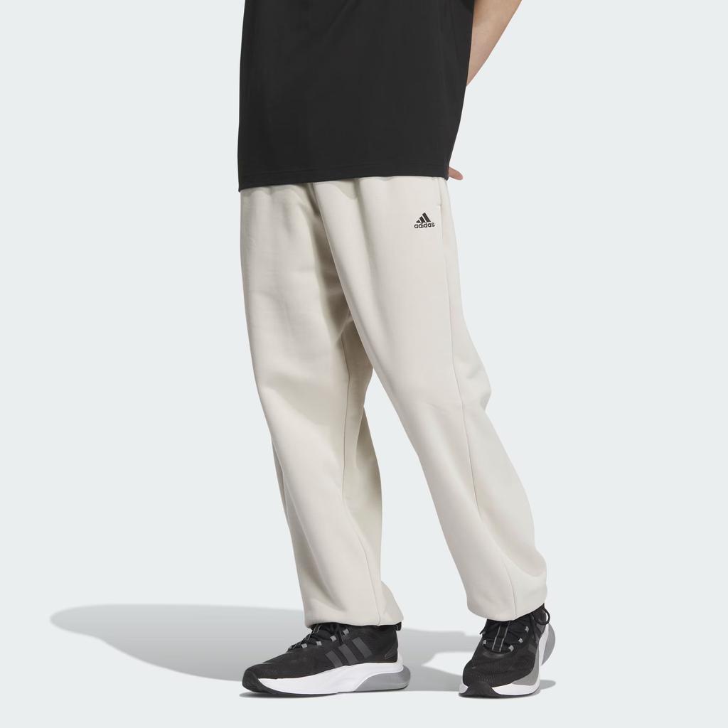 Adidas Logo Pants Solid Color Logo Fleece Thick Cuffed Loose Knit Sports Pants Unisex Pants Phosphor-Brown IV7602