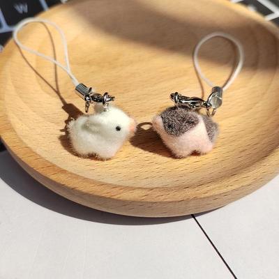 Živicové flockovanie Roztomilé Mini Prasiatko Prívesky na kľúče Pre priateľa Darček Nadýchaný Krásny Diviak Zviera Domáce zviera Prívesok Taška Puzdro na slúchadlá Puzdro na telefón Šnúrka