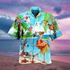 Men's Fashion Cool Cute Casual Hawaiian Print Casual Shirt Short Sleeve Top