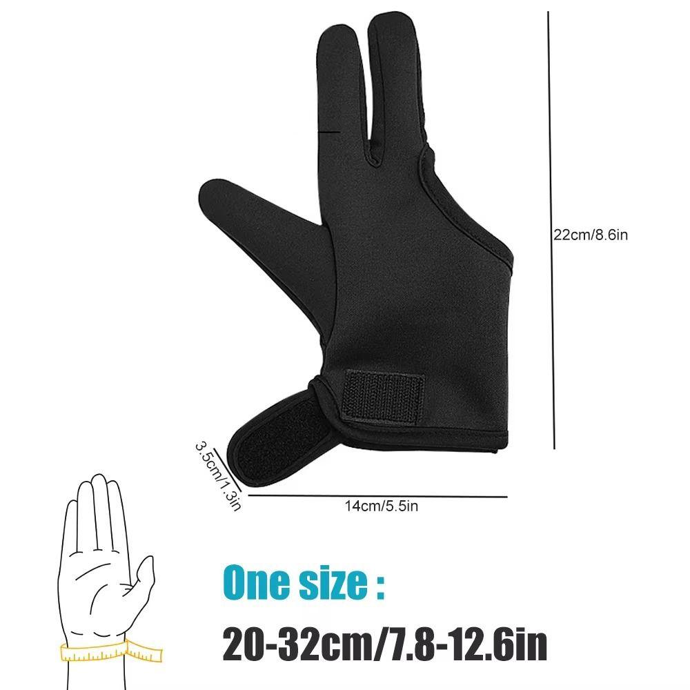 Black Heat Resistant Gloves 3 Finger Protection Mittens New Curling Wand Glove