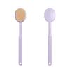 Long Handle Soft Bristle Bath Brush - Oval Head Back Scrubber for Men & Women