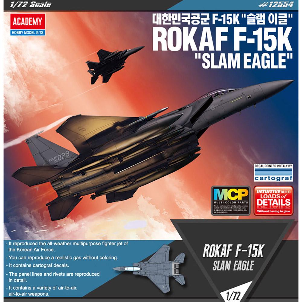1/72 ROKAF F-15K SLAM EAGLE #12554 Academy Model Kit DIY Assembly Puzzles Military Building Blocks Toy