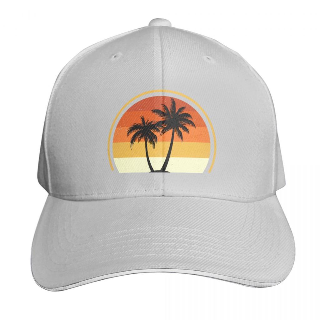 Retro Palm Trees Sun Vintage Baseball Cap Cosplay Golf Wear sun caps Ball Cap For Unisex Womens