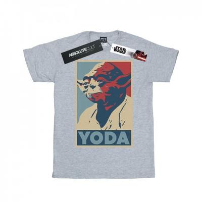 Camiseta feminina/feminina Yoda Poster Cotton Boyfriend