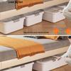 Transparent Underbed Storage Box with Wheels for Clothes and Quilts