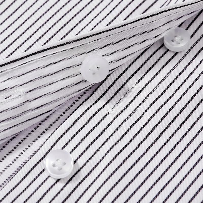 Unisex Striped Long-Sleeve Business Formal Shirt