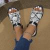 Women Sandals 2024 New Summer Casual Sandals Vintage Open Toe Flip Flops Fashion Beach Flat Basic Square Head Designer Shoes