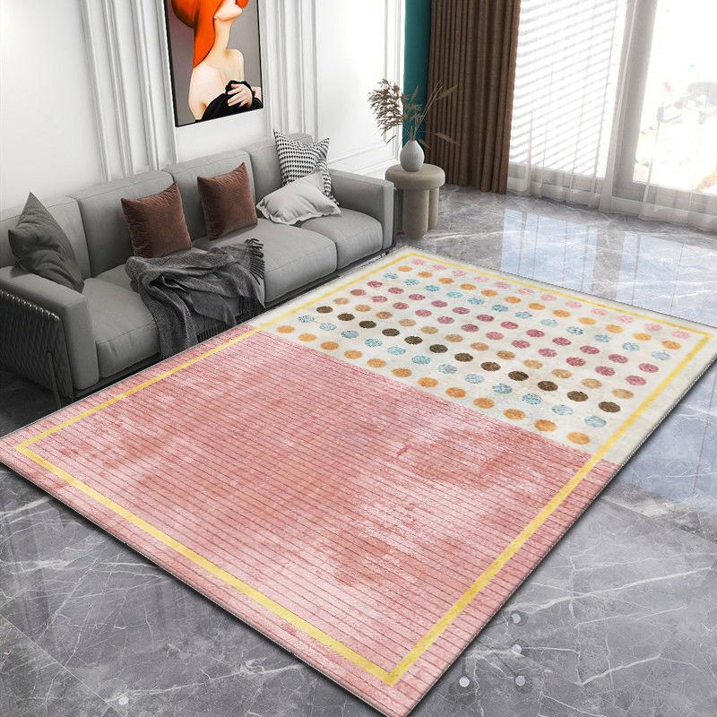 Nordic Black White Simple Style Carpets for Living Room Soft Washable Non-slip Large Area Rugs for Bedroom Decoration Home Mat