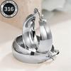 High-Quality Stainless Steel Round Hoop Earrings for Women - Fashionable and Versatile Ear Accessories