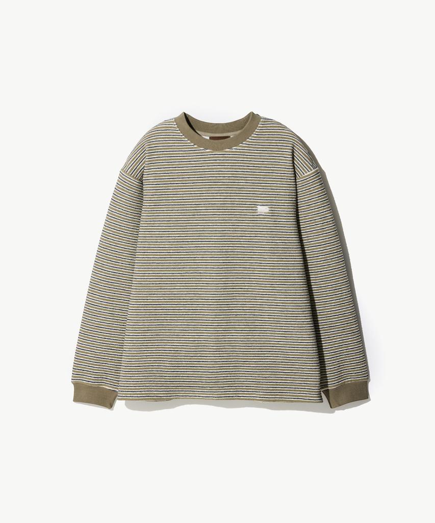 STCO Diems Jacquard Stripe T-Shirt_Khaki (Oversized)_Dtsxa62Otk