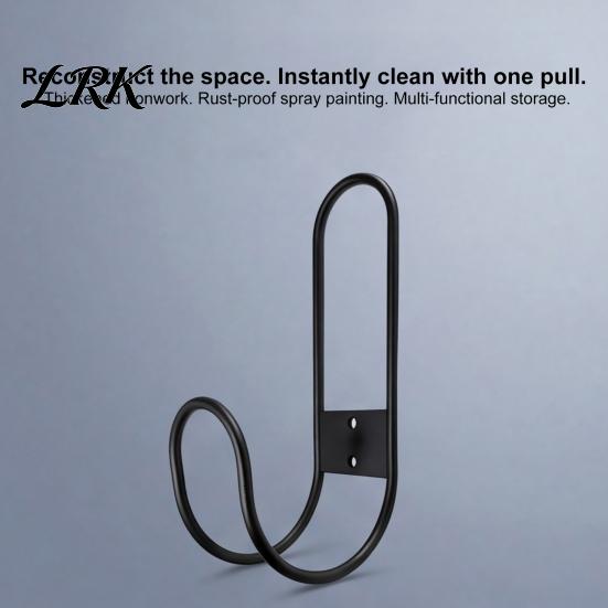 Garage Organization System Heavy Duty Garden Hose Holder, Wall Mount Iron Water Metal Hook Hanger, Multi-functional Organizer for Cables Mops