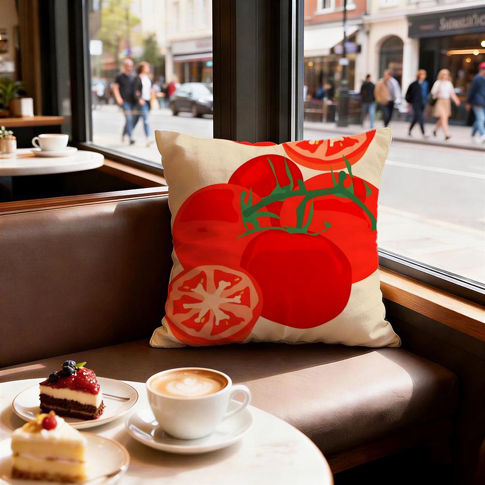 

print pattern Tomato print Cushion Cover Decorative Cushions Covers Cover Sofa 50x50 Pillow 4 Piece 45x45 40x40 Pillowcase 30X30cm
