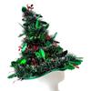 Non-woven Rain Silk Christmas Hat Snowflake Christmas Decor Christmas Tree Hat  Party Supplies