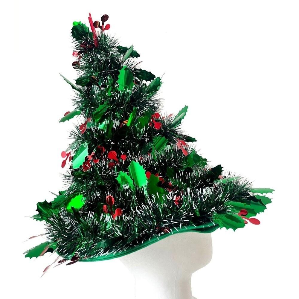 Non-woven Rain Silk Christmas Hat Snowflake Christmas Decor Christmas Tree Hat Party Supplies
