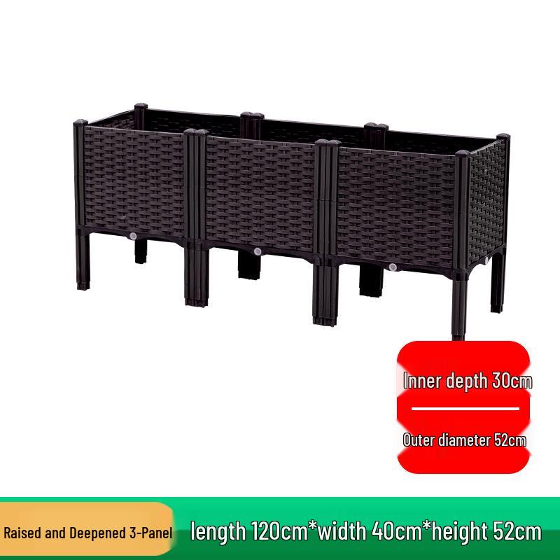 Extra-Large Thickened Plastic Balcony Planter Box - Outdoor Gardening Pot