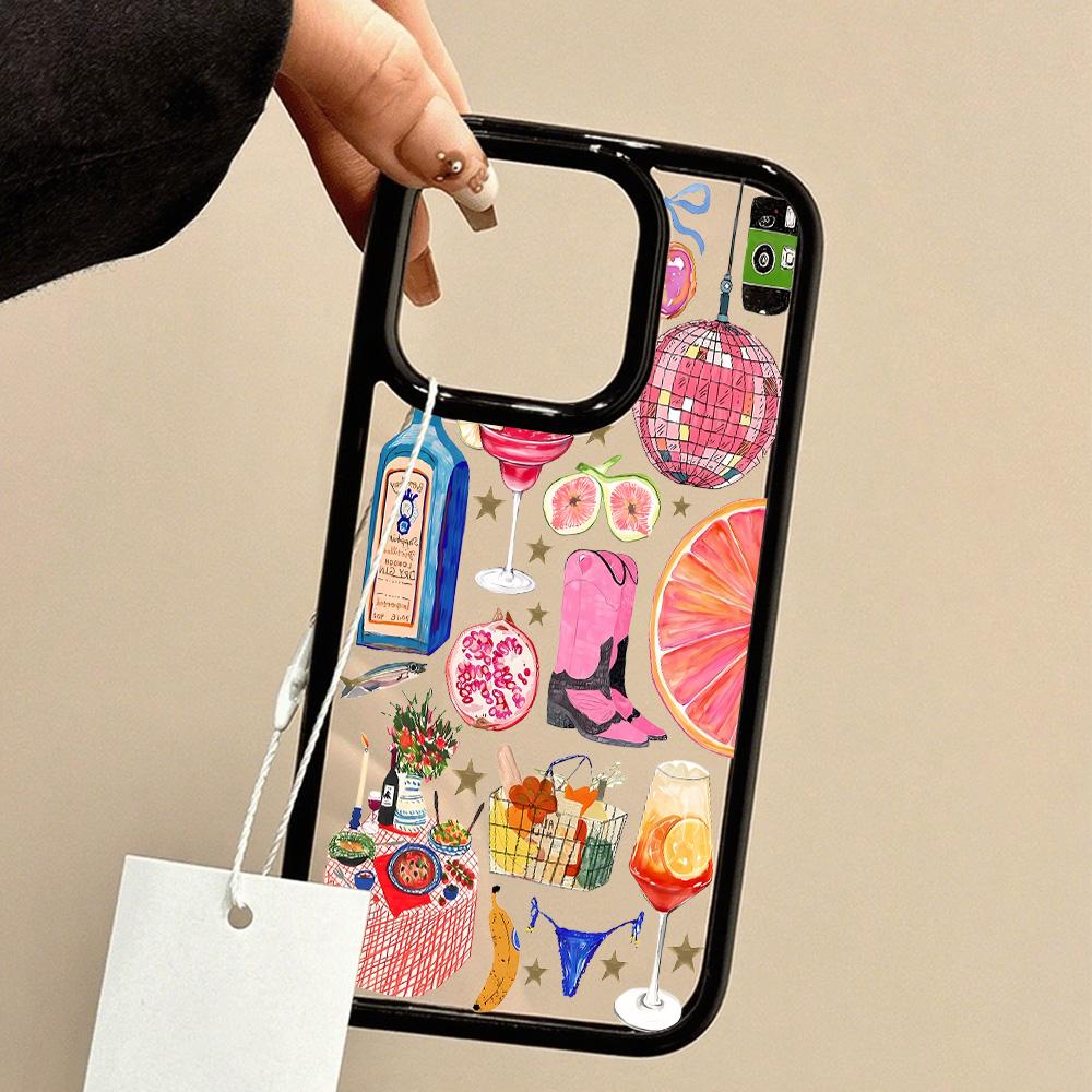 Acrylic Phone Case for iPhone 11 12 13 14 Pro 12 14 16 Pro Max for Samsung A16 A36 A56 S24 FE High-quality Painted Anti-fall Mobile Phone Case