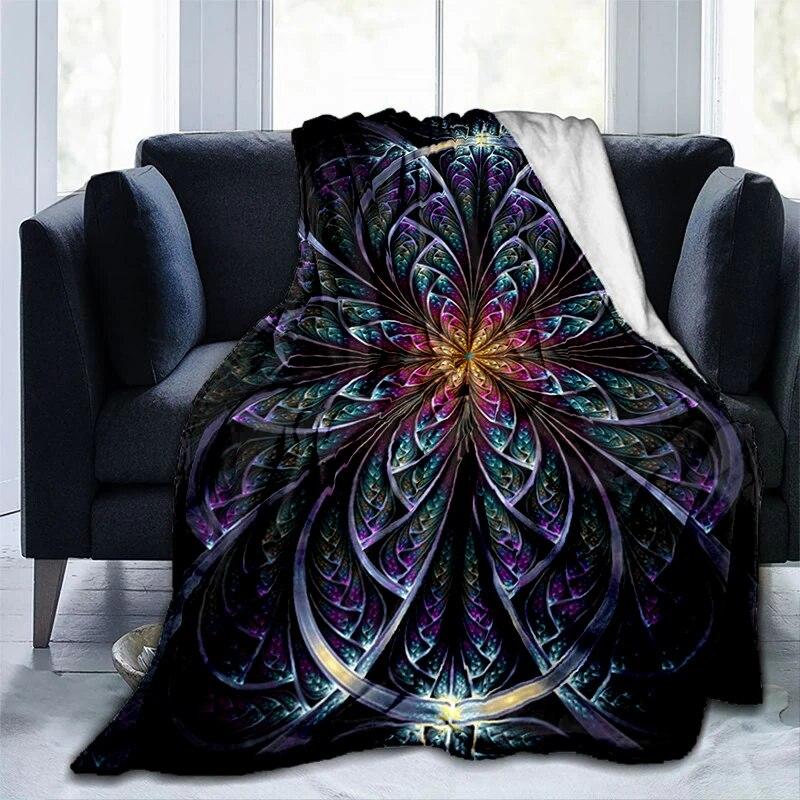 Colorful Magical Fantasy Abstract Art Printed Modern Blanket Gedruckt Bettdecke Geschenk Flannel Soft Sofa Bed Throwing Blankets