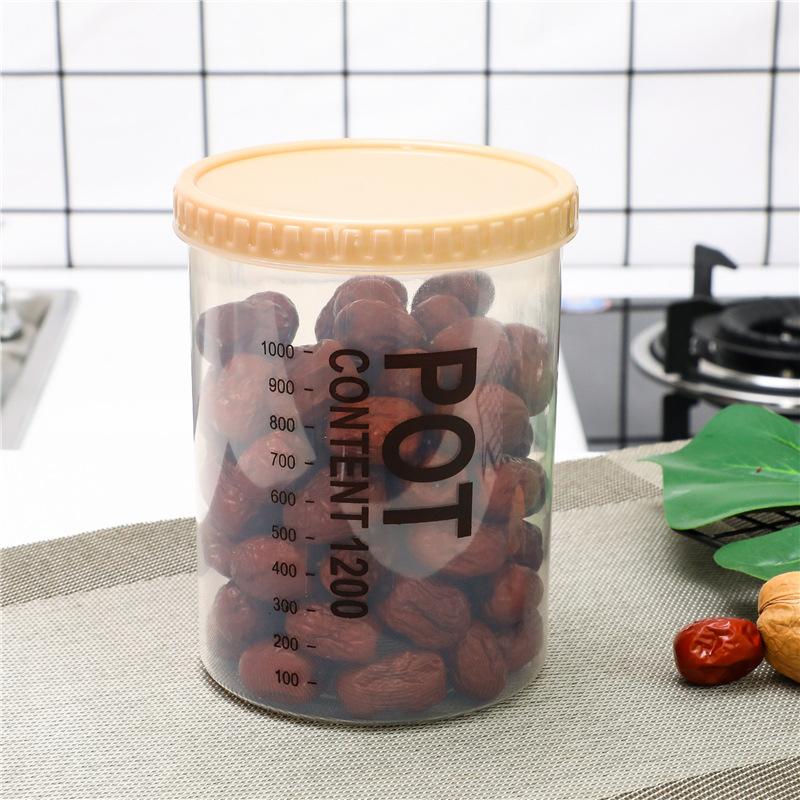 Küche Transparent Snack Aufbewahrungsbox Aufbewahrung Mehrkornbehälter Kunststoff Mehrkorn-Aufbewahrungsbehälter Lebensmittelversiegelter Behälter