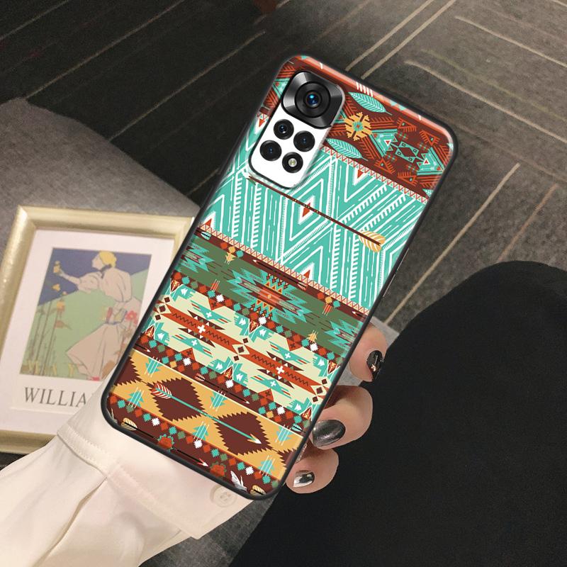 Native american seamless tribal Boho Funda For Xiaomi Redmi Note 14 9 10 11 12 13 Pro 9S 10S 11S 12S Redmi 13C 10C 12C 14C Case