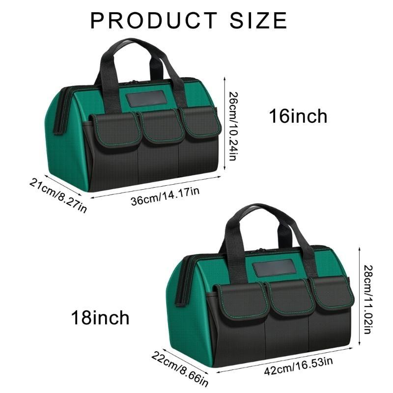  16/18inch Oxford Cloth Tool Bag Maintenance Storage Bag for Easy Organization Transport Tools Workshops Homes Electrician