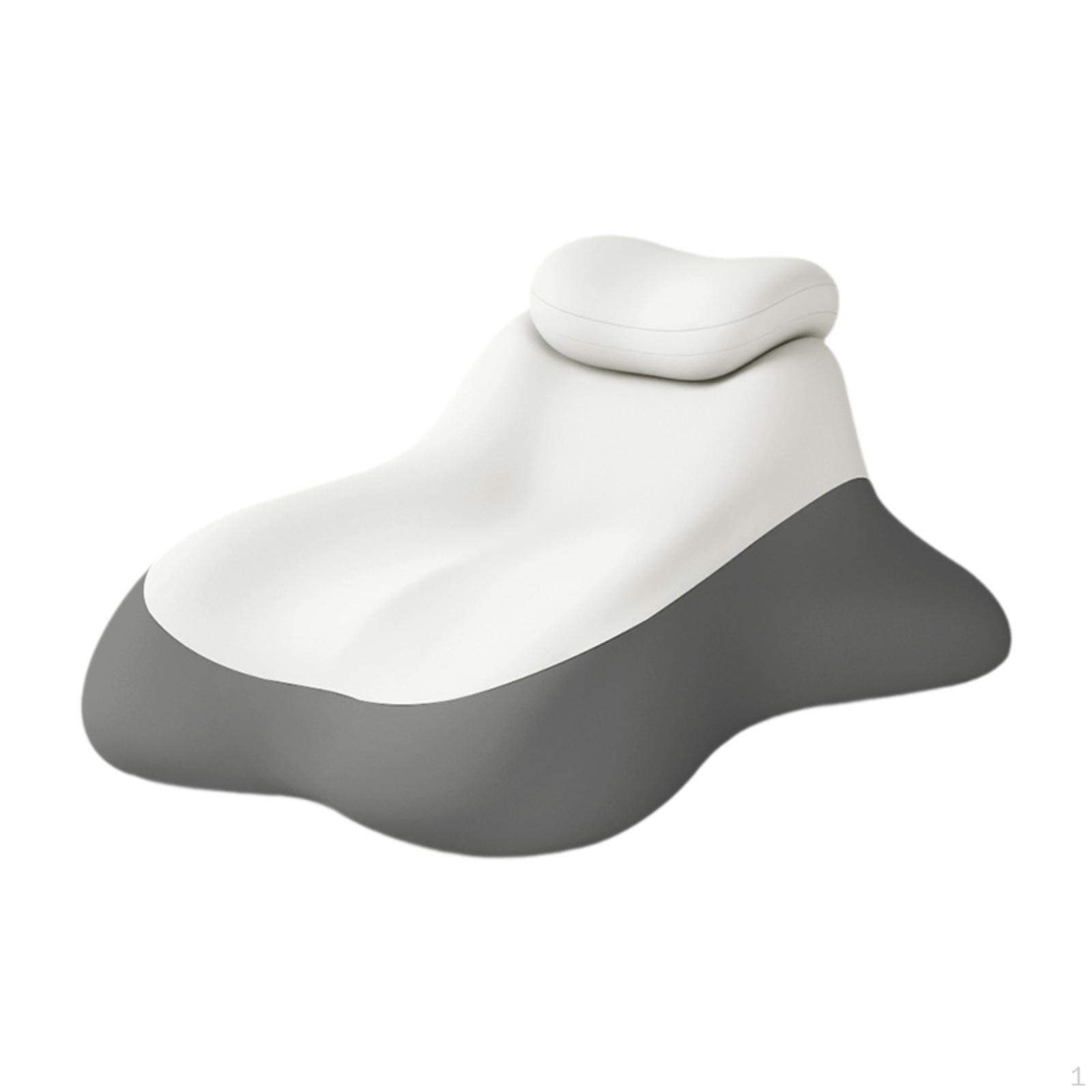 

Face Down Pillow Memory Foam Headrest Ergonomic Positioning Pillows Reclining Prone Neck Support for Deep Gray Light Gray