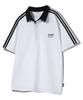 Yosemiti Raglan Rugby Collar Track Short Sleeve Tee White Yt-305