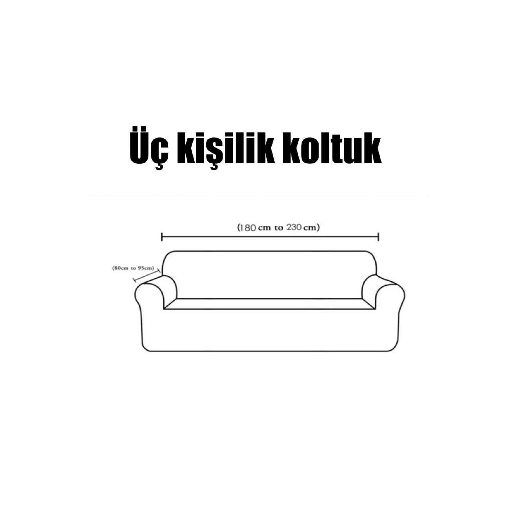 Jacquard 3-seater Sofa Cover, Sofa Bed Sofa Cover 1 Piece Stone Gray