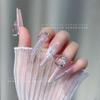 K9 Ice Olive Green & Sea Blue Gem Nail Decorations - Pointed Tip Diamonds