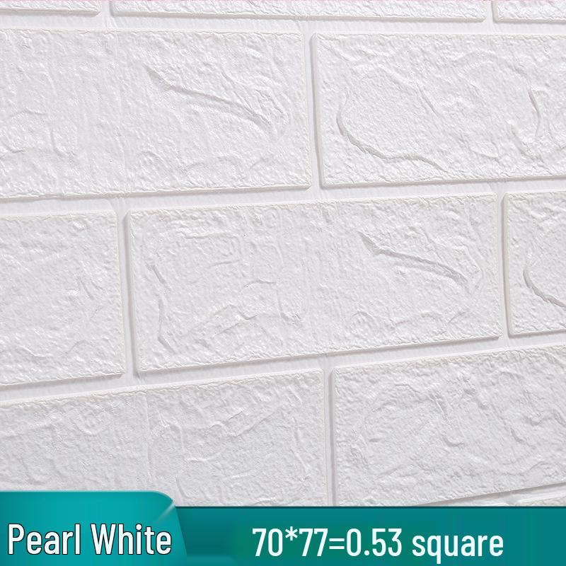 

3D Brick Pattern Foam Wallpaper: Self-Adhesive, Anti-Collision, Waterproof Wall Stickers for Children s Room and Kindergarten Classrooms