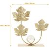 Leaf Sculpture Statue Decor Desktop Ornament Iron Sculptures Art Home Crafts Statues for Living Room Bedroom Office Shelves Decoration(Maple Leaf)
