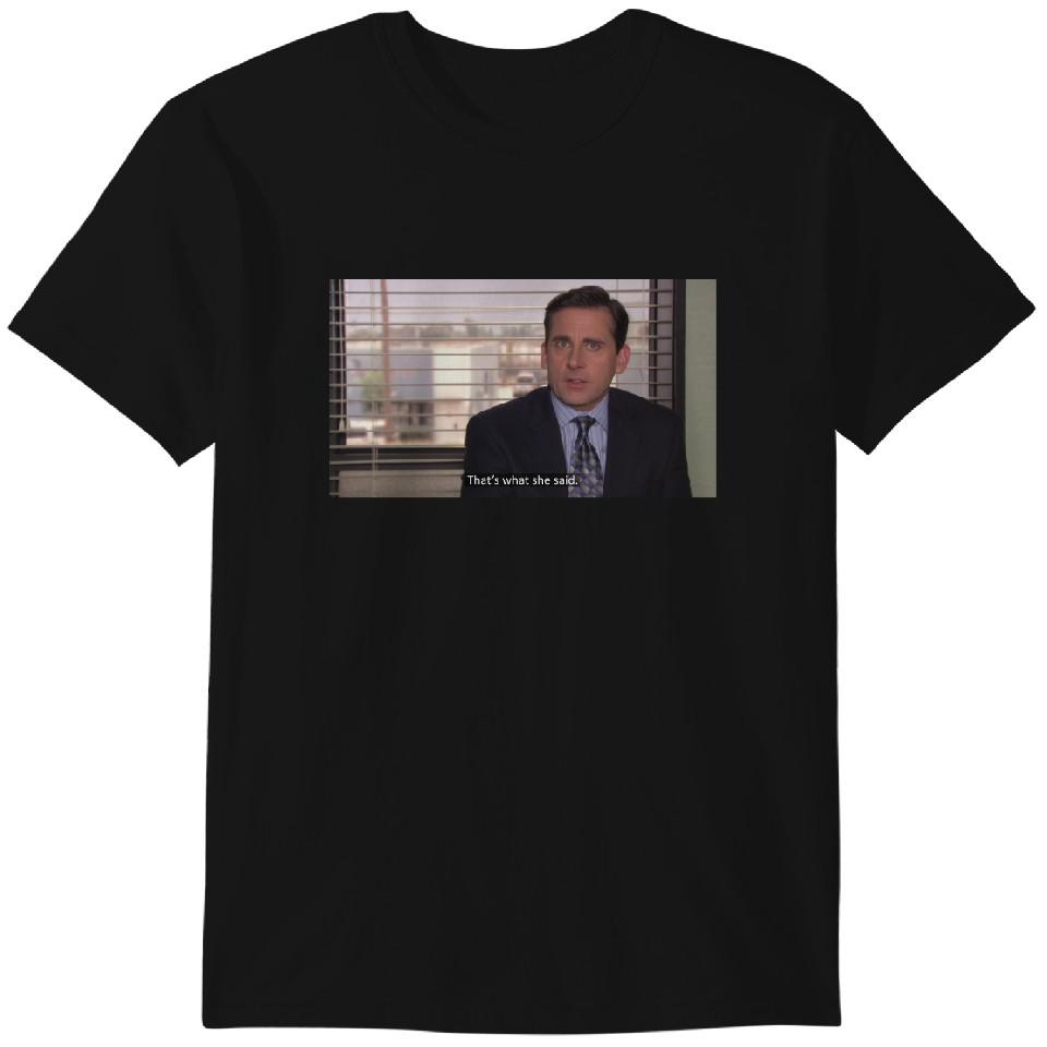 Michael Scott T-skjorte, Morsom T-skjorte, Gave, Til ham, Til henne, Det sa hun, The Office Klassisk T-skjorte