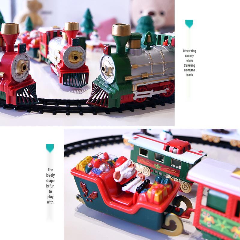 Cross-border Christmas Electric Train Toy: Retro Thomas Track Car for Kids