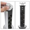 Power 1 Led+2 charge USB Kitchen Table Pop Up Electrical Socket Retractable Hidden Desktop Sockets