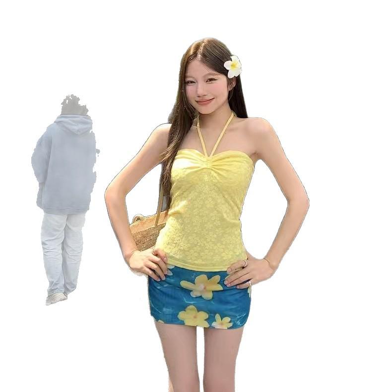 2025 Women's Korean-Style Hip-Wrapping Bikini Swimsuit - Sweet and Sexy Split Swimwear