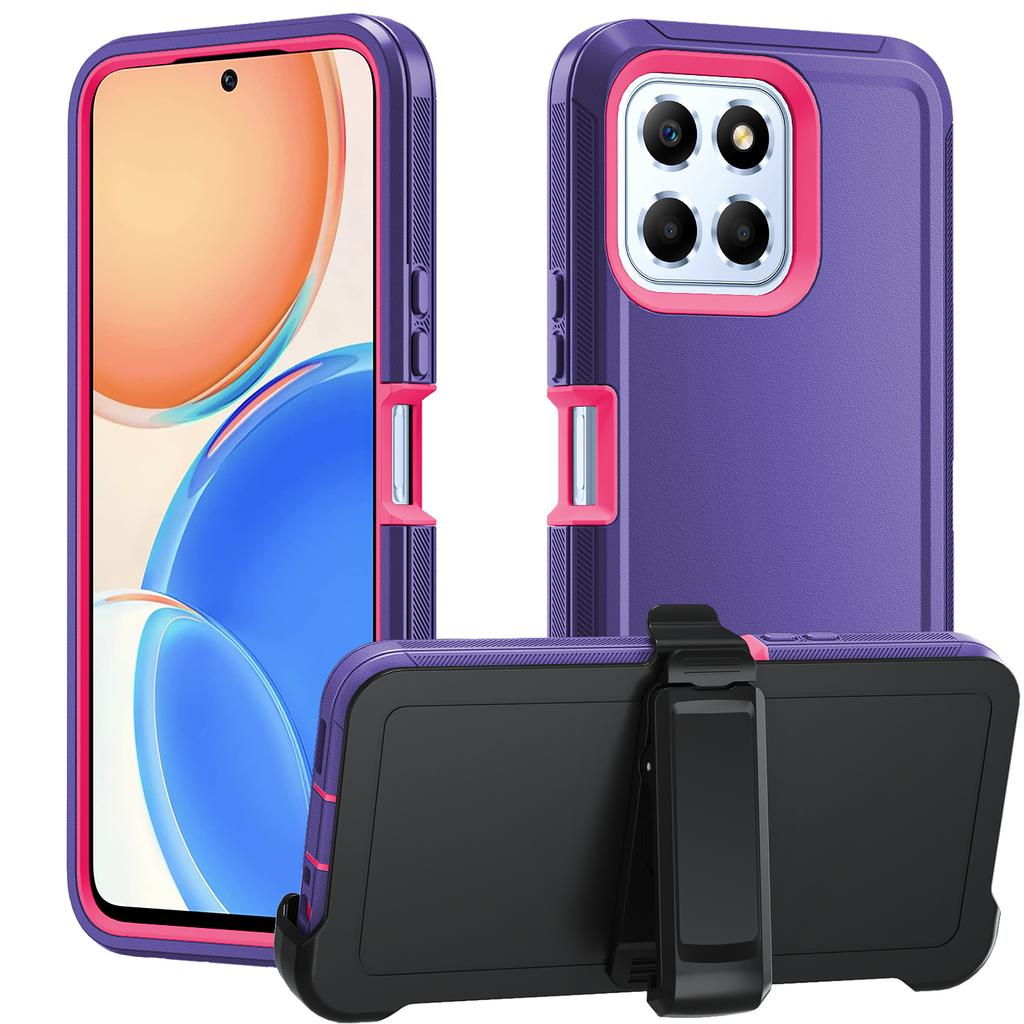 2024 New Three-in-One Tpu+pc Shockproof Protective Phone Bumper Case for Honor X5 Plus
