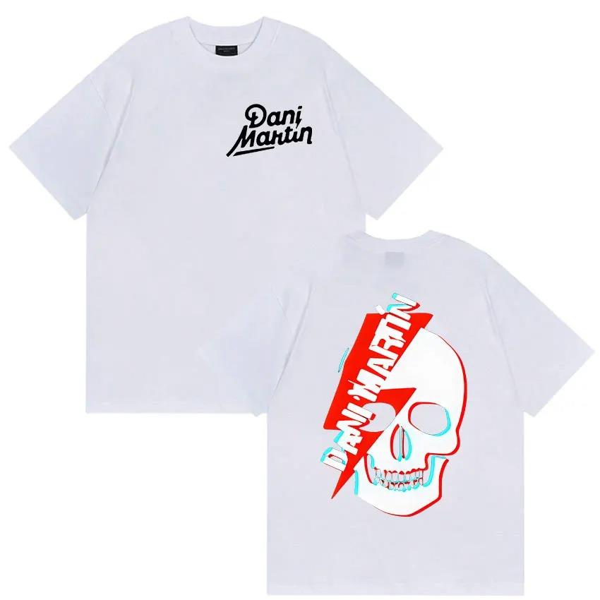 Spanish Rocker Dani Martin 2026 World Tour Concert Merch Vintage Gothic Print Men's Loose Cotton T-Shirt