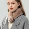Elegant Double-sided Otter Rabbit Hair Scarf Korean Version Temperament Flower Mother Female Fur Scarf Female Winter Warm Magnetic Buckle