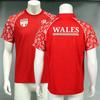 Maillot de Rugby du Pays de Galles Homme Manches Courtes Rouge T-shirt de Sport Séchage Rapide Respirant Haut d'Entraînement Streetwear Décontracté T-shirt Supporteur Pays de Galles